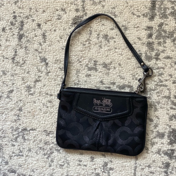 Coach Mia Signature Tote Purse Black with Wristlet - Picture 5 of 7